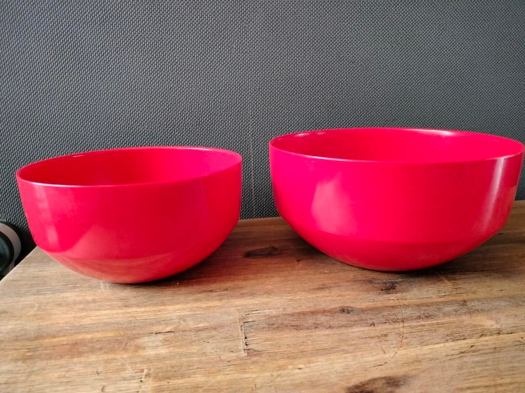 Vintage Rosti Mepal Denmark melamine kommen jaren 70, Ophalen of Verzenden, Gebruikt