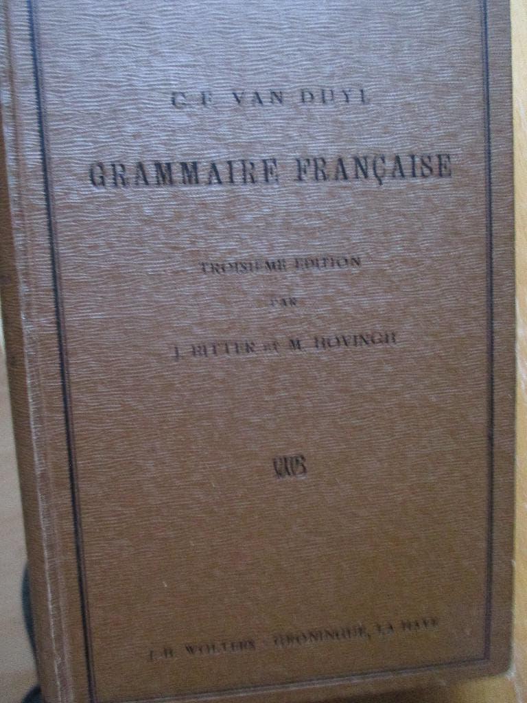 C.-F. van Duyl "Grammaire Francaise"., Gelezen, Non-fictie, C.-F. van Duyl, Ophalen of Verzenden
