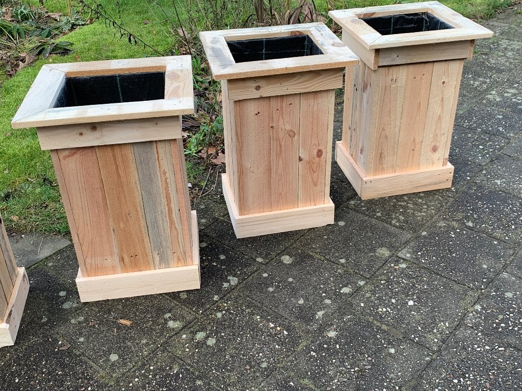 Plantenbak (zuil), Tuin en Terras, Ophalen, Minder dan 60 cm, Vierkant, Nieuw