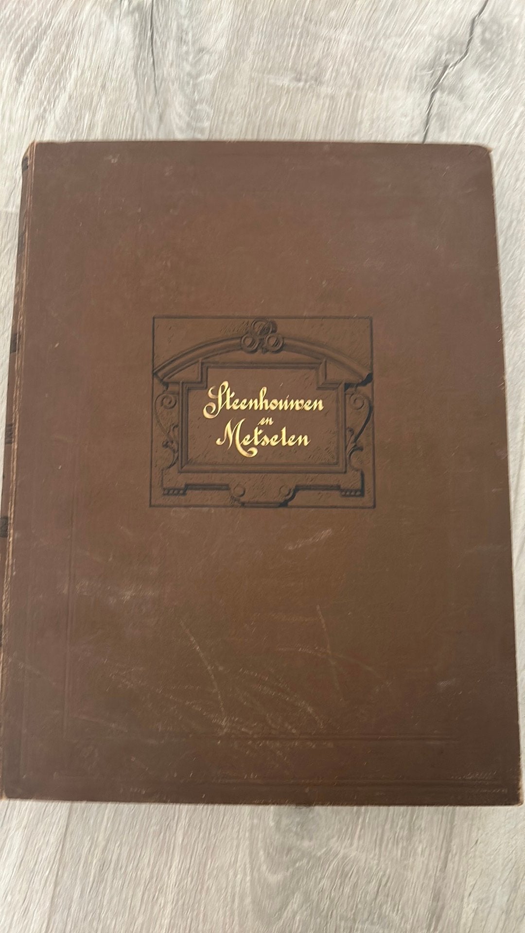 Oud handboek steenhouwen & metselen - vermoedelijk uit 1899, Antiek en Kunst, Ophalen