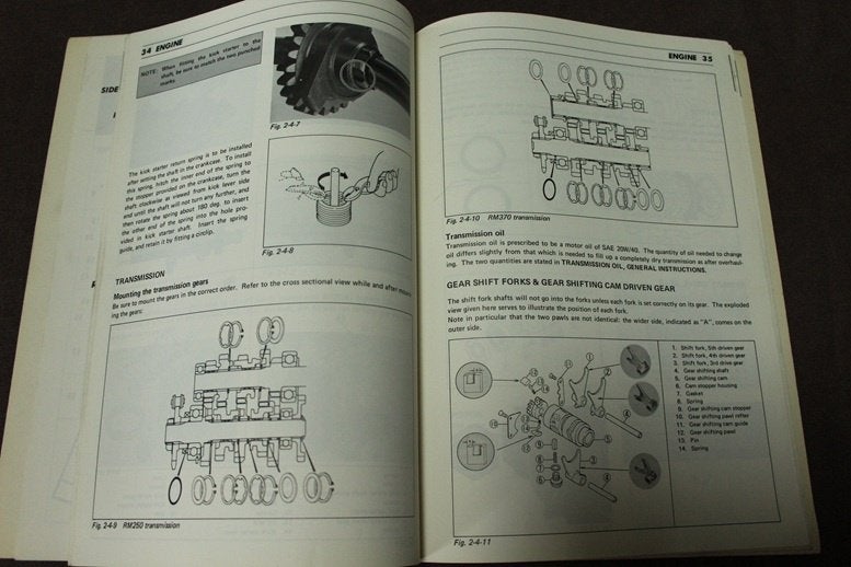 Suzuki RM250 RM370 1976 motorcycle service manual  RM 250, Motoren, Ophalen of Verzenden, Suzuki