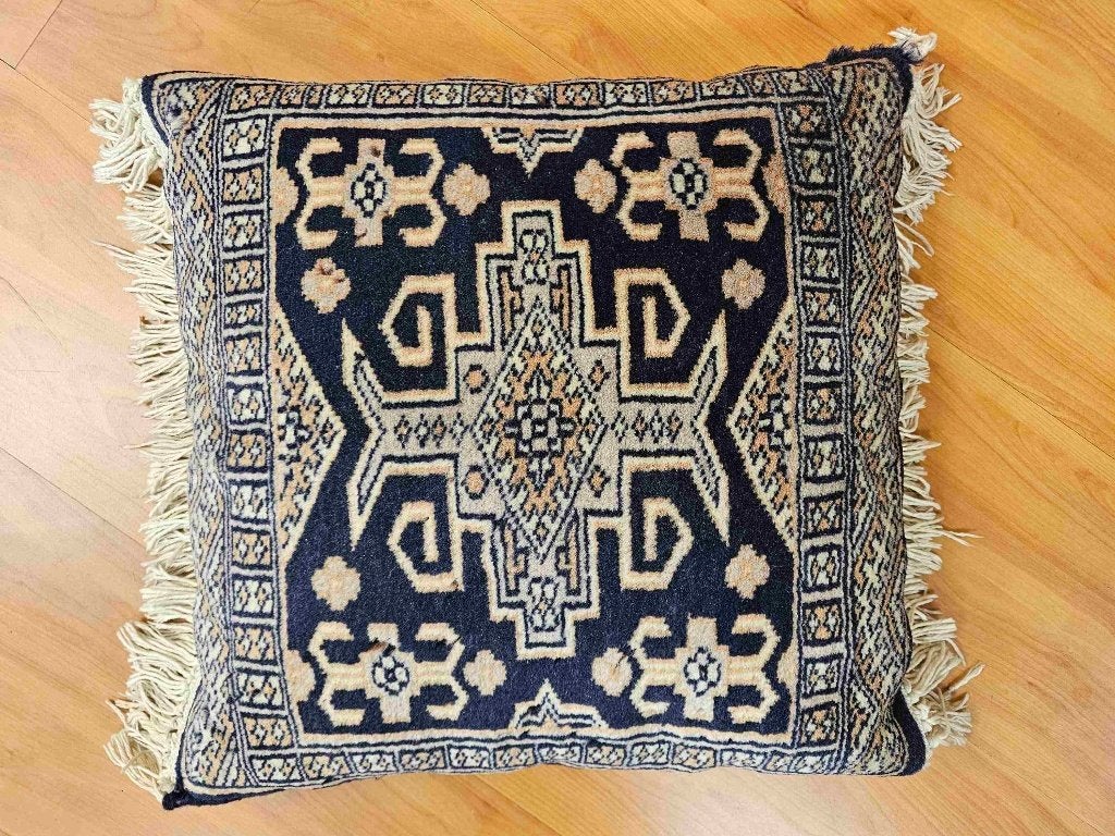 Oosters tapijtkussen 40/40 cm, Gebruikt, Blauw, Etten-Leur, Vierkant