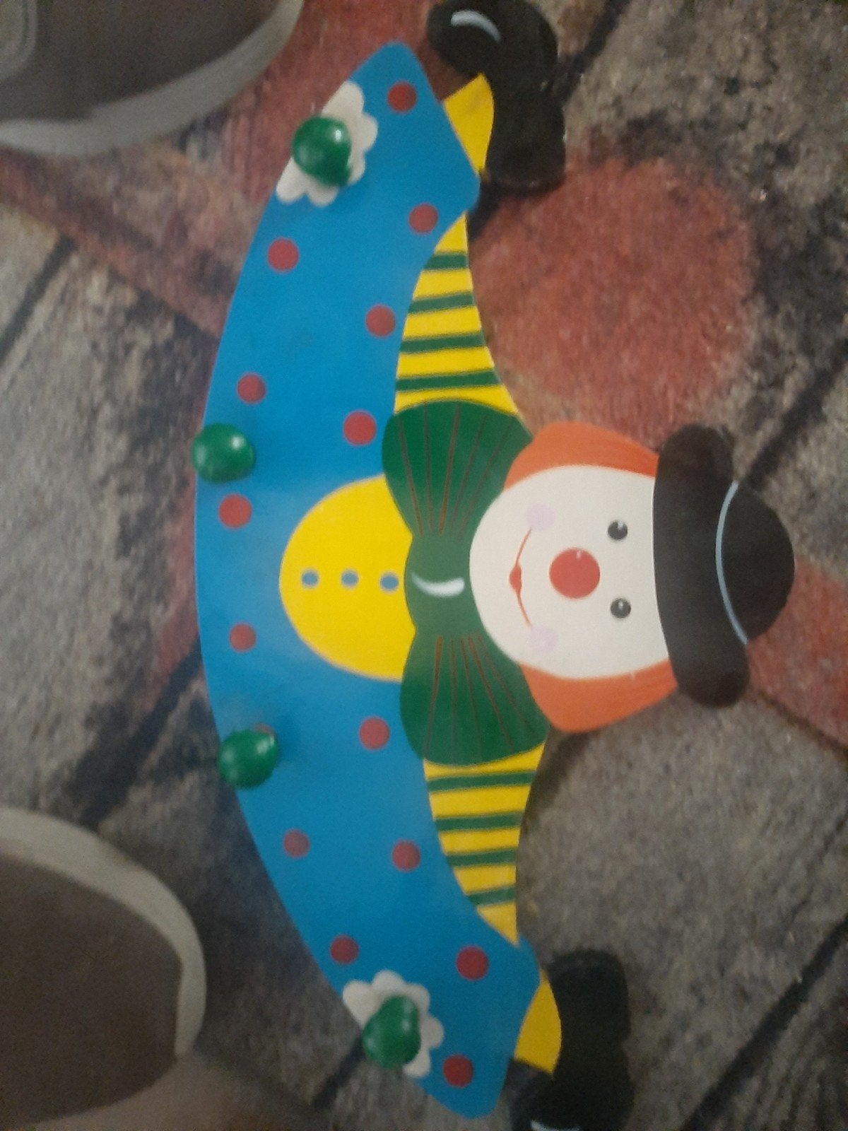 Vrolijke clown kapstok voor kinderkamer, Ophalen of Verzenden
