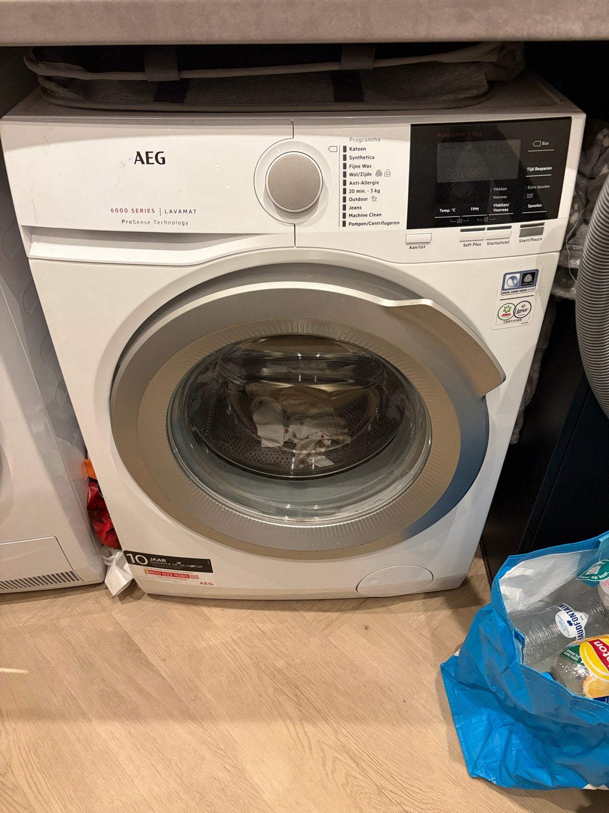 AEG 6000 Lavamat ProSense Wasmachine 8kg, Witgoed en Apparatuur, 8 tot 10 kg, Ophalen, Gebruikt, 85 tot 90 cm