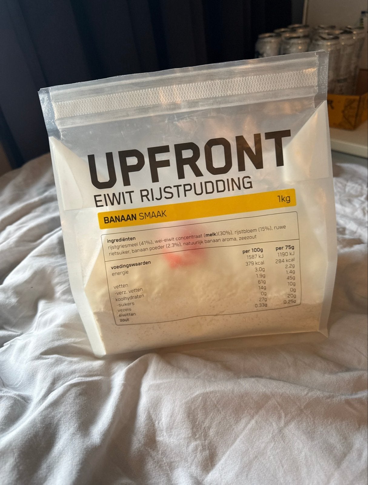 Upfront Eiwitrijstpudding banaan smaak, Verzenden