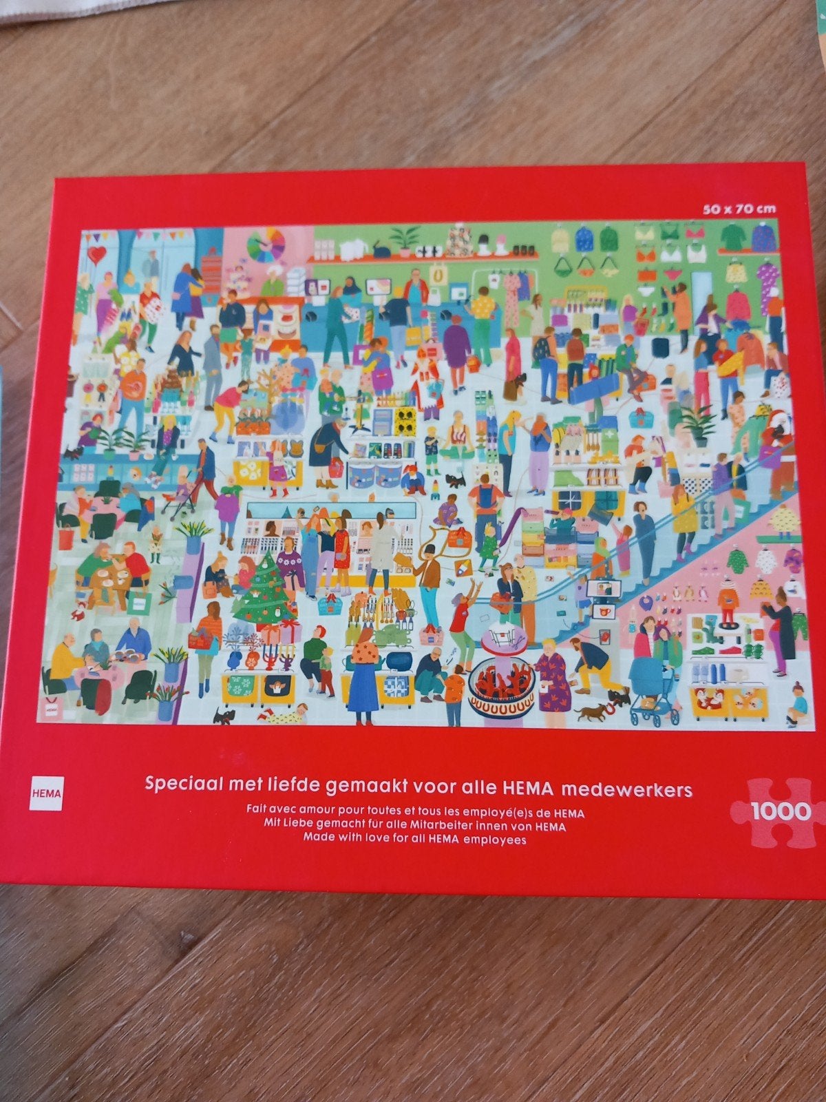 Leuke HEMA puzzel - 1000 stukjes, Ophalen of Verzenden, 500 t/m 1500 stukjes, Zo goed als nieuw, Legpuzzel