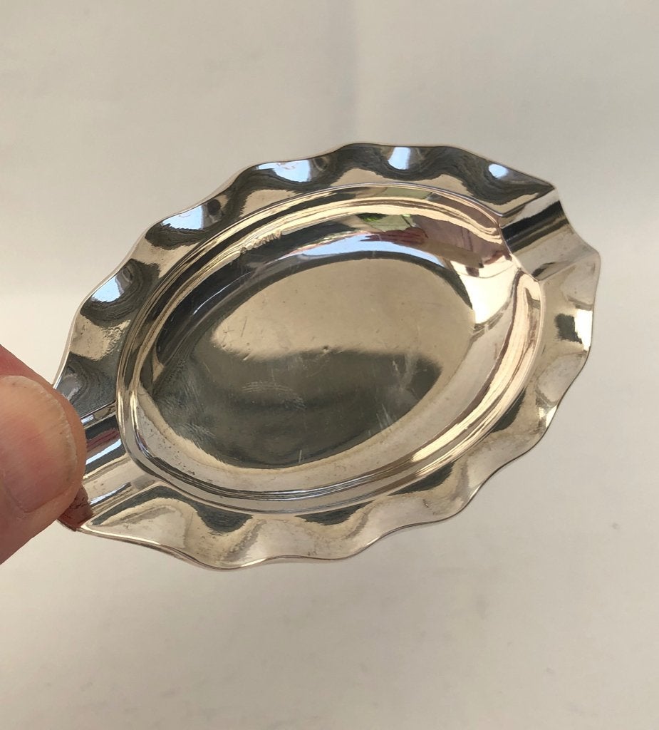 Zilver 800 - Mooi klein asbakje, Ophalen of Verzenden, Zilver