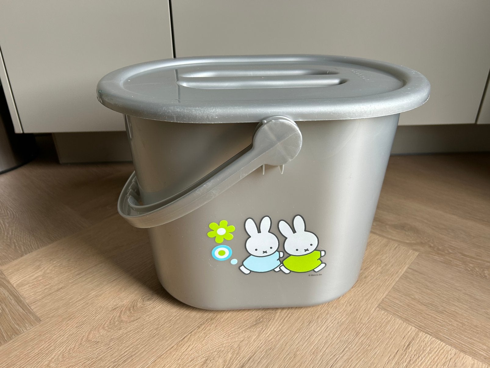 Luieremmer Nijntje zilvergrijs Bébé-jou, Ophalen of Verzenden, Gebruikt, Luieremmer, Bébé-jou