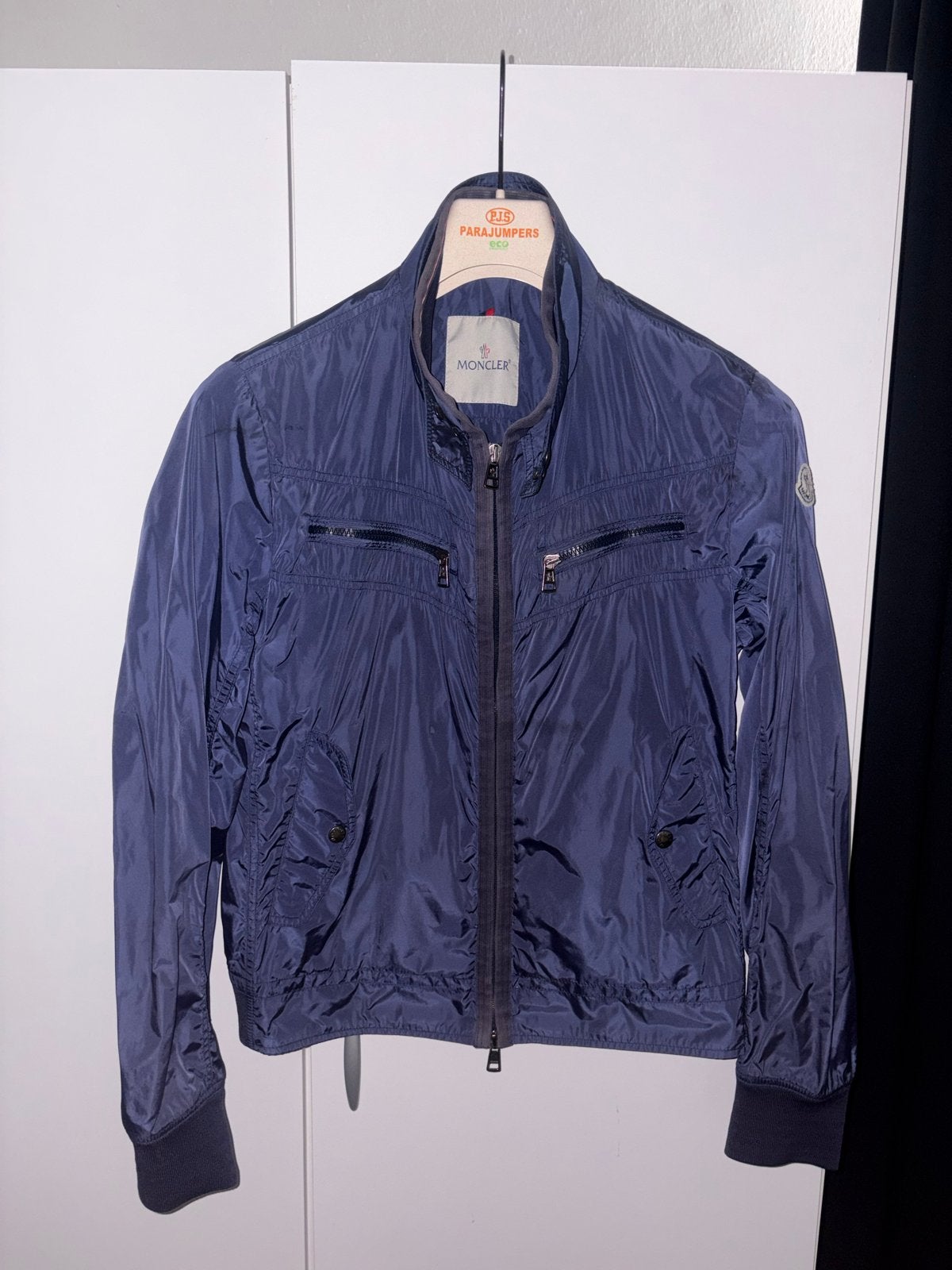 Moncler jas heren - Maat M, Ophalen of Verzenden, Zo goed als nieuw, Maat 48/50 (M), Blauw