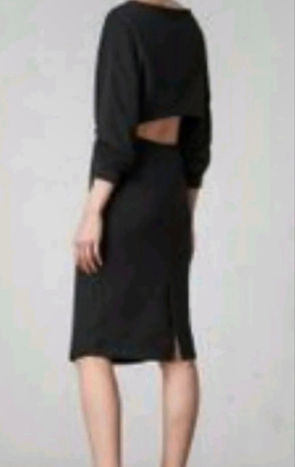 All Saints S open back dress zwart kokerrok sweatdress, Verzenden, Zwart, Allsaints, Zo goed als nieuw
