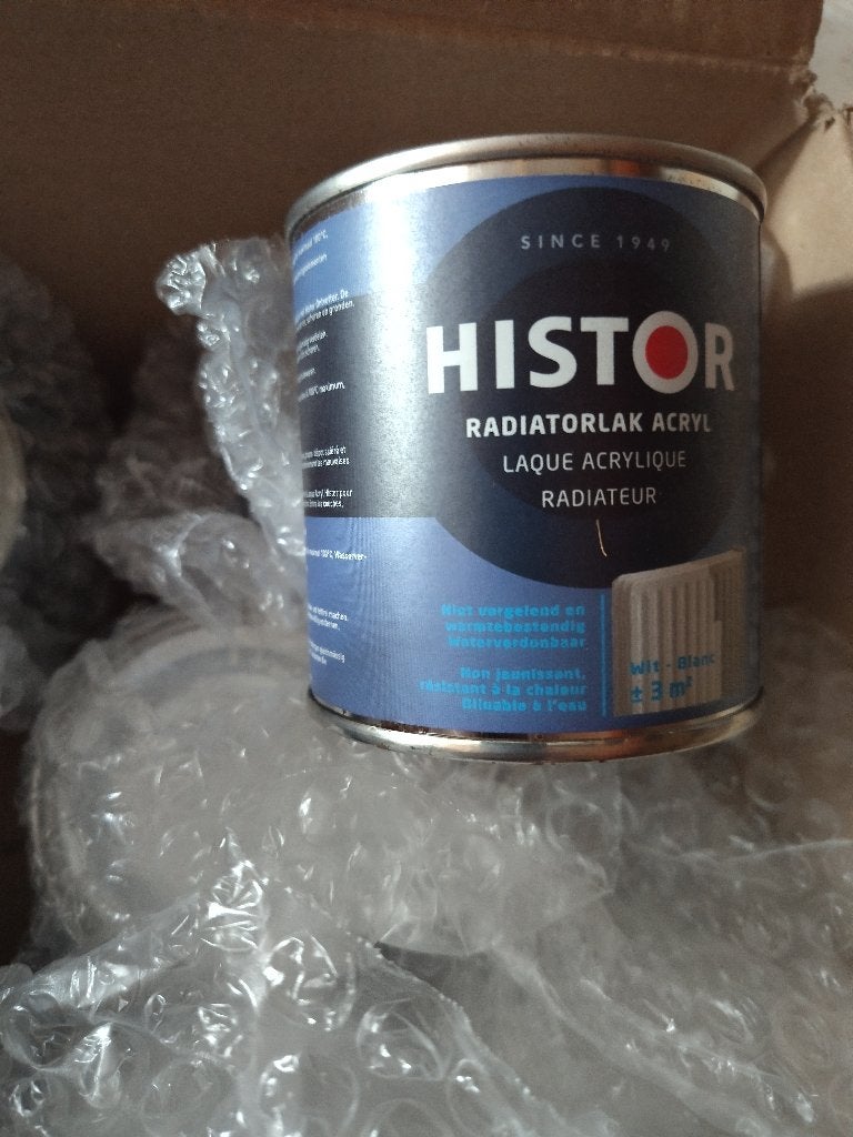 Radiatorverf Wit Histor Acryl, Wit, Nieuw, Ophalen of Verzenden, Lak