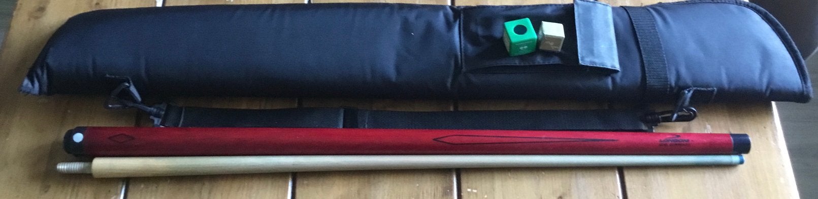 PROFESSIONELE LONGONI MOD. SORRENTO BILJART KEU IN HOES, Sport en Fitness, Ophalen of Verzenden, Gebruikt, Keu of Ballen