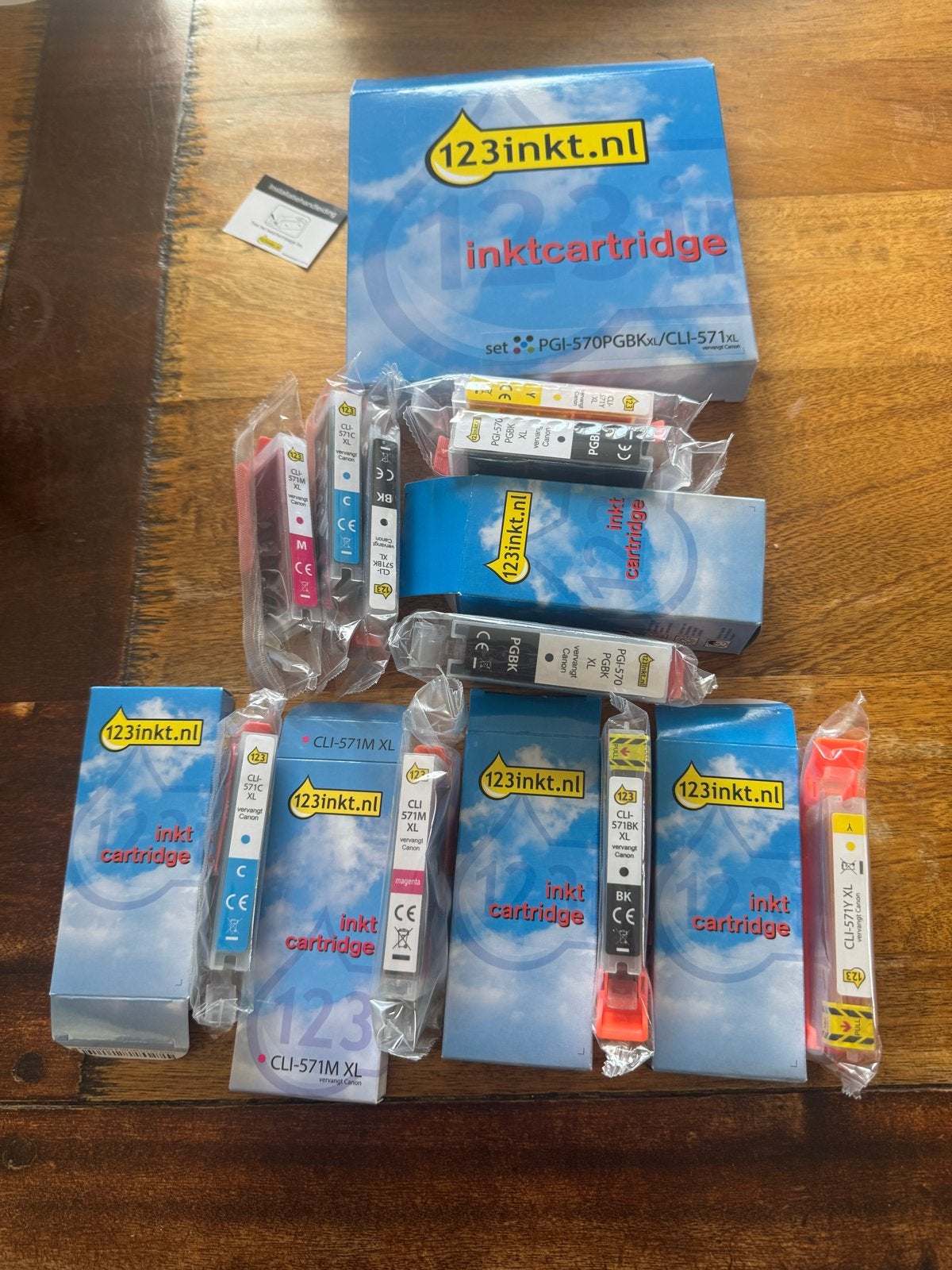 123inkt cartridges voor Canon PGI-570PGBK XL CLI-571 XL, Ophalen of Verzenden, Nieuw, Cartridge