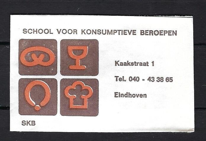 1181 Eindhoven School voor Consumptieve Beroepen (bruin), Ophalen of Verzenden, Nederland