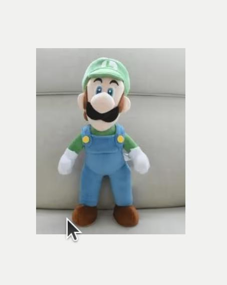 Super Mario grote knuffel Luigi (41cm)