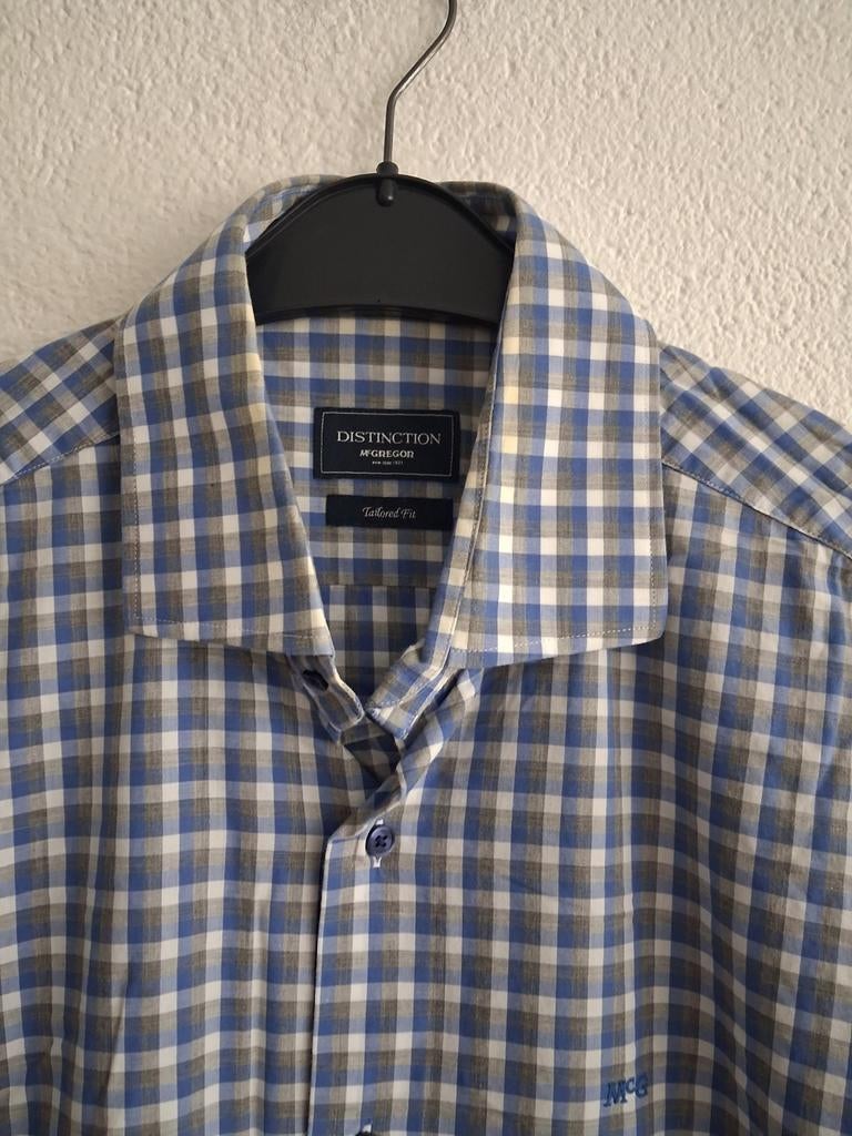 McGregor Distinction Geruit Overhemd Maat 43, Kleding | Heren, Ophalen of Verzenden, Gedragen, Halswijdte 43/44 (XL), McGregor
