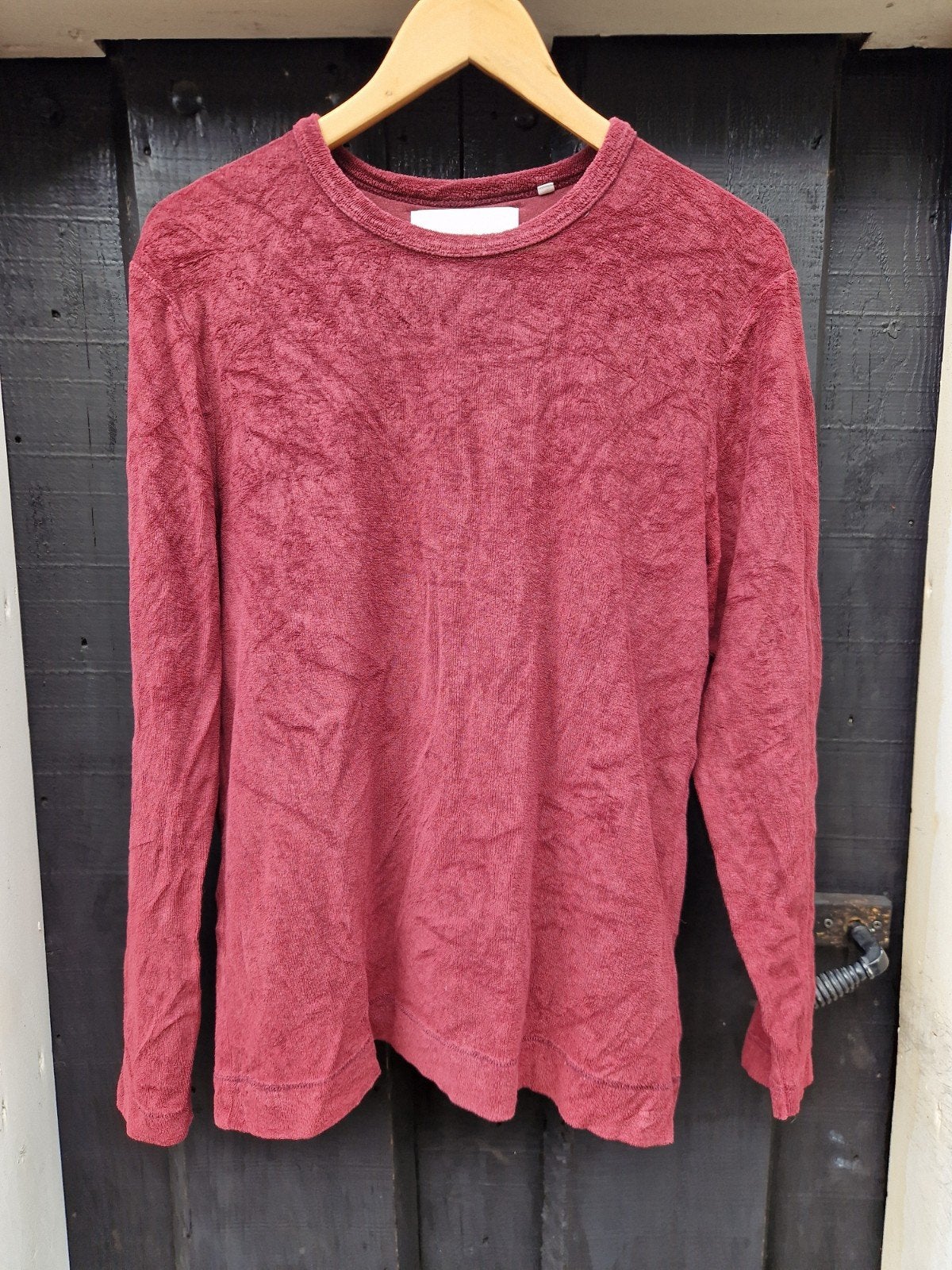 BORDEAUX RODE BADSTOF LONGSHIRT MAAT 46, Ophalen of Verzenden, Zo goed als nieuw, Maat 46/48 (XL) of groter, Rood