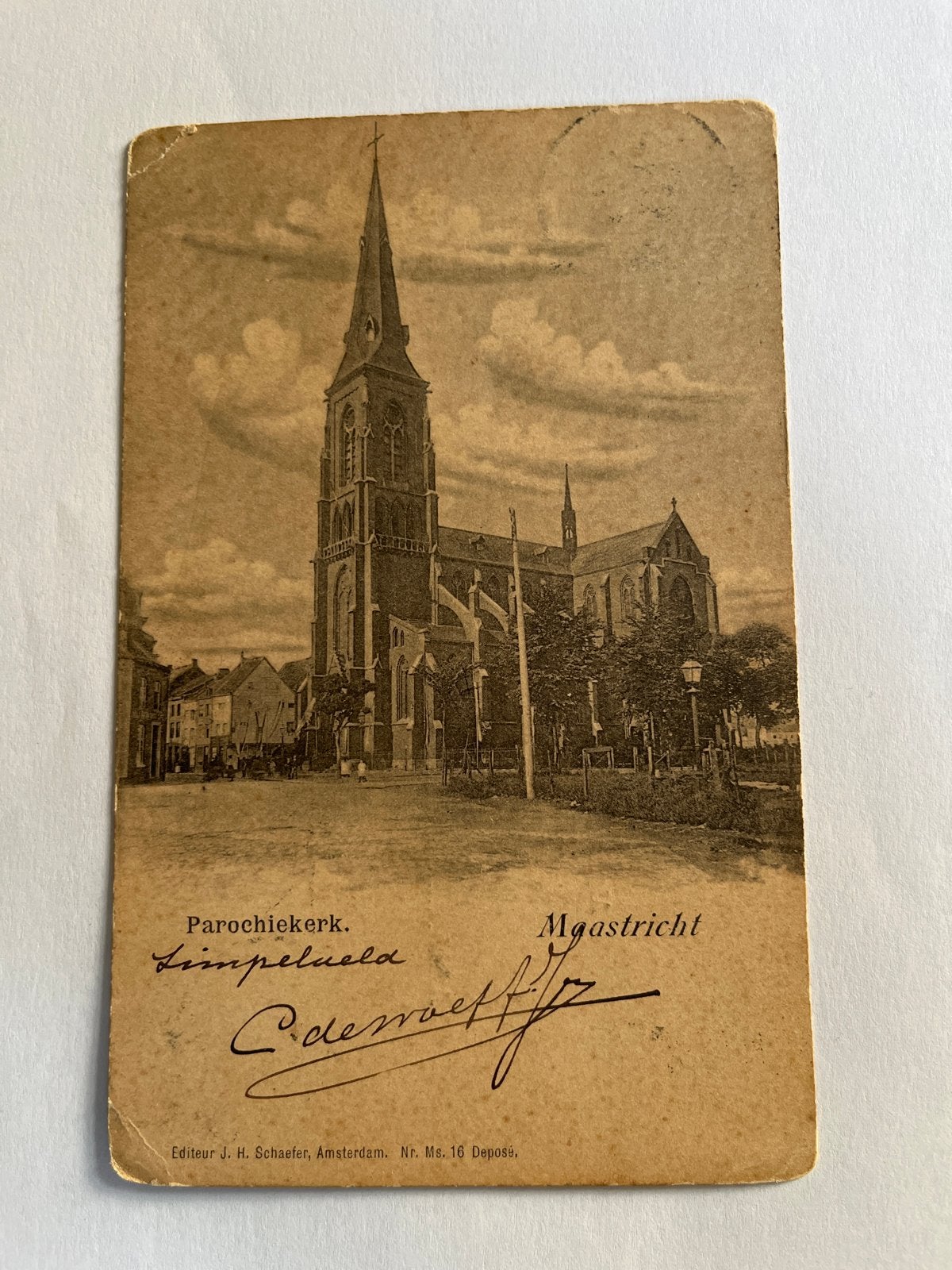 Ansichtkaart  Maastricht Parochiekerk,, Verzamelen, Verzenden, Voor 1920, Gelopen, Limburg