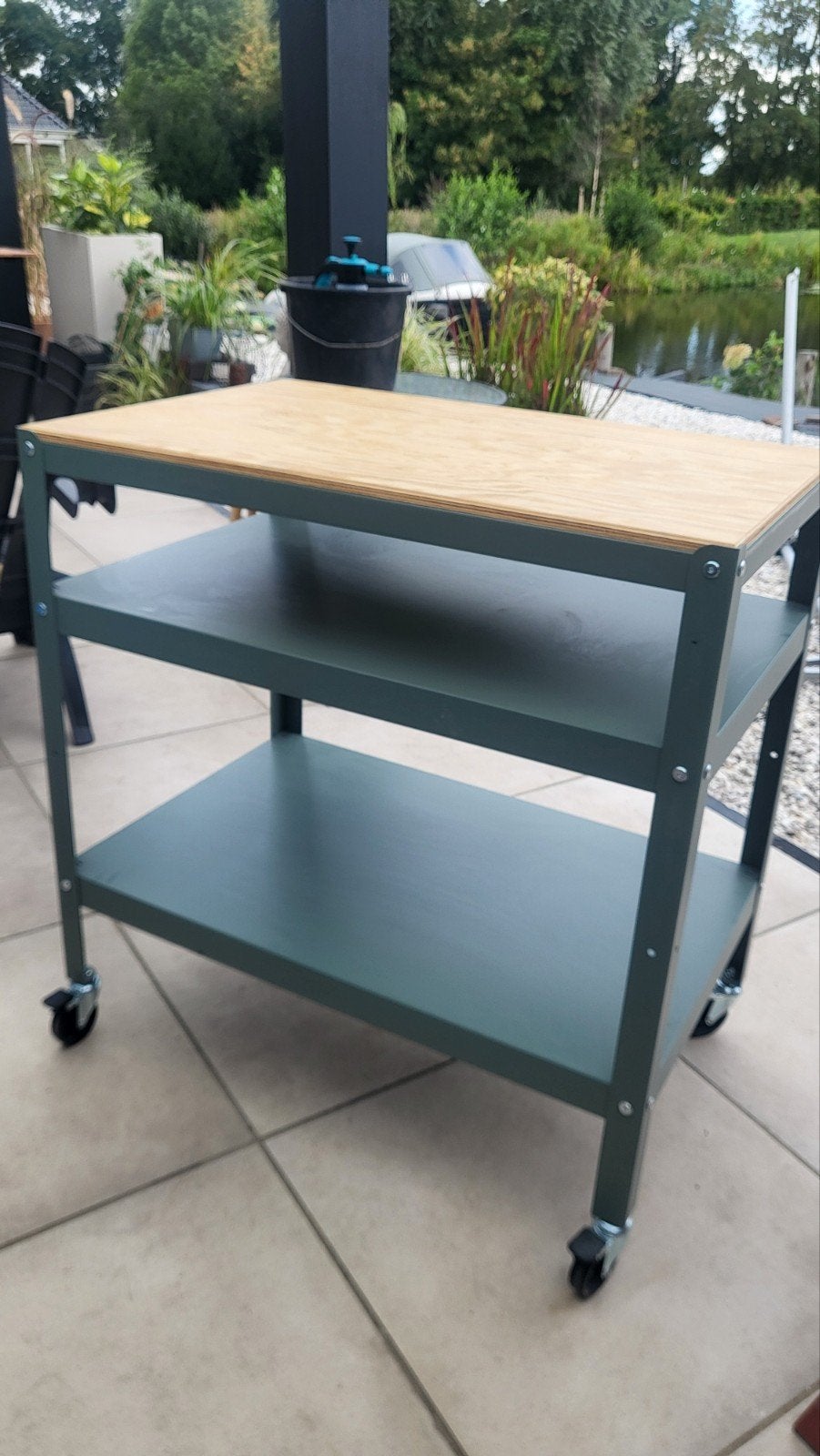 Ikea bror werkblad/trolley met 3 planken, Ophalen, Zo goed als nieuw