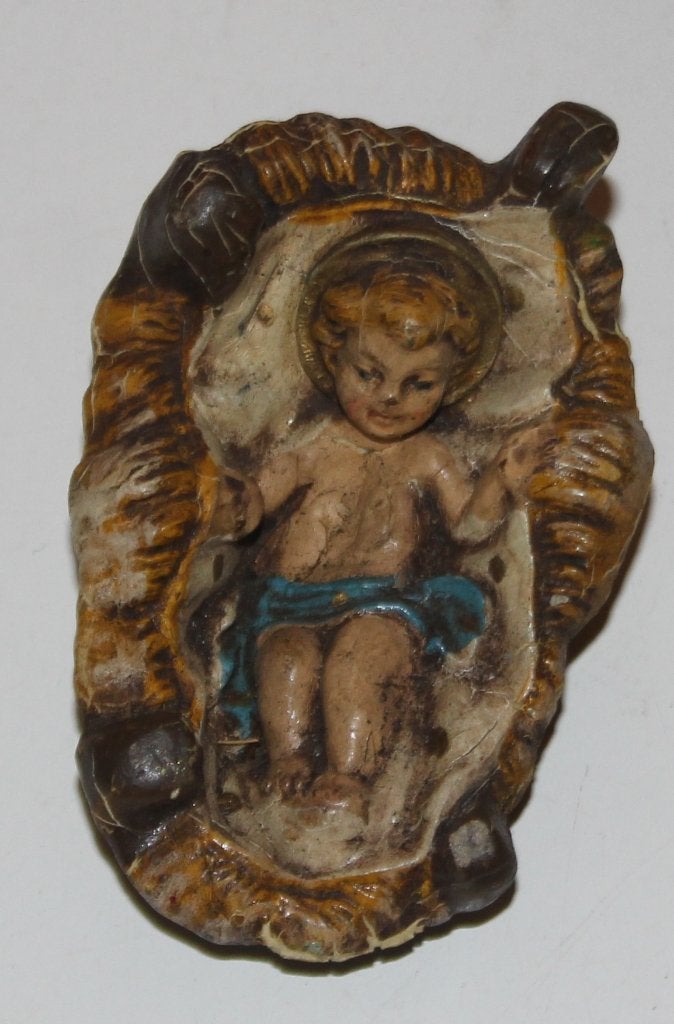 Vintage Kindje in kribje - 7x5 cm - 107422, Ophalen of Verzenden, Gebruikt