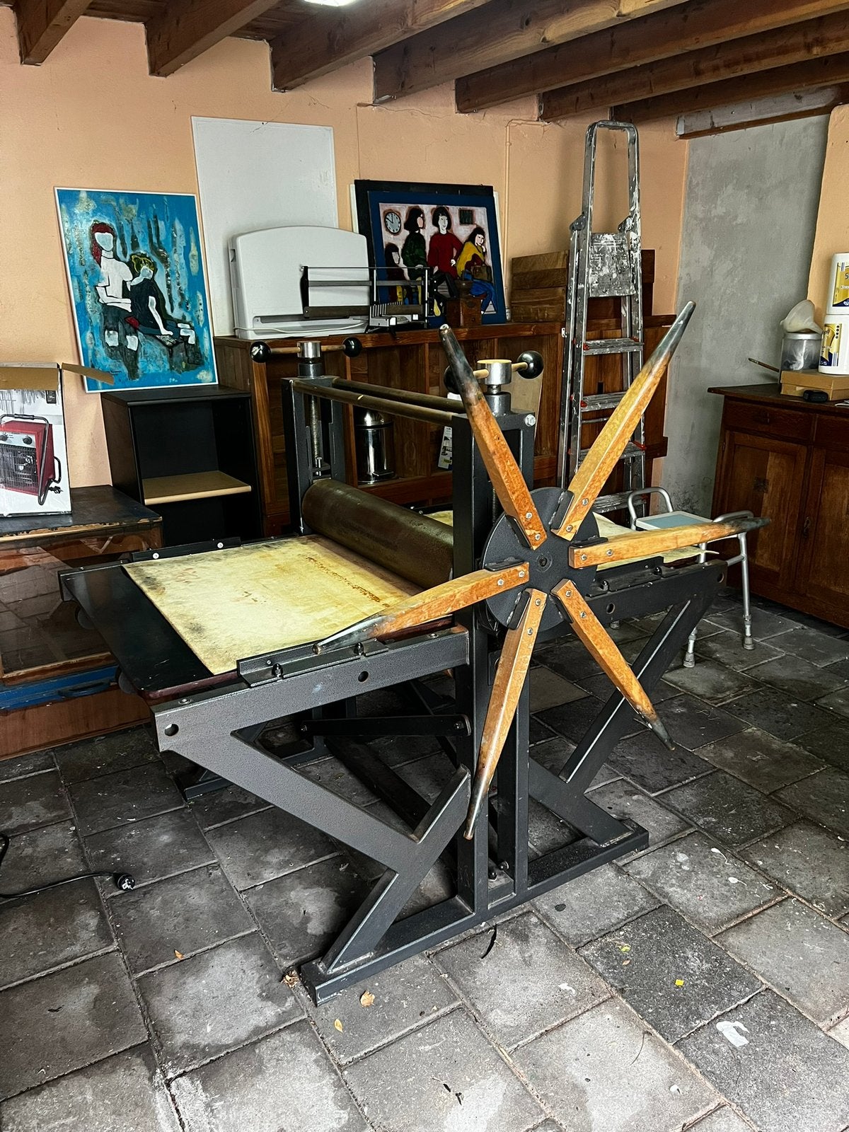 Handmatige etspers 80x150 cm, Antiek en Kunst, Ophalen, Ets