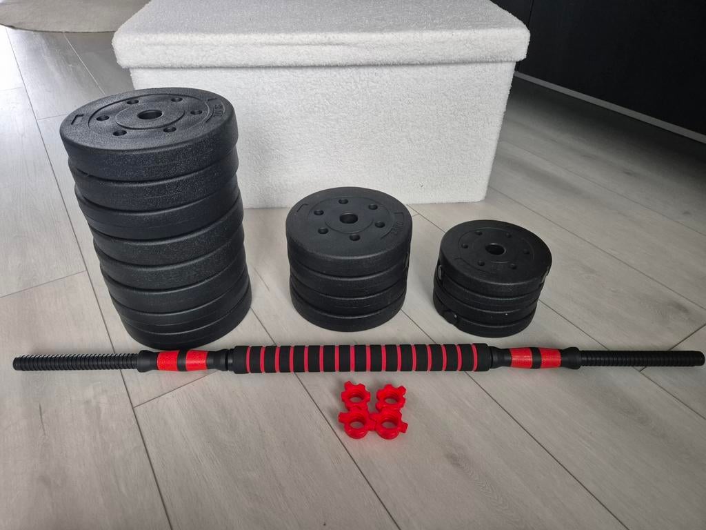 39 KG Verstelbare Dumbbellset - Ideaal voor Thuis Training, Sport en Fitness, Fitnessmaterialen, Ophalen of Verzenden, Zo goed als nieuw