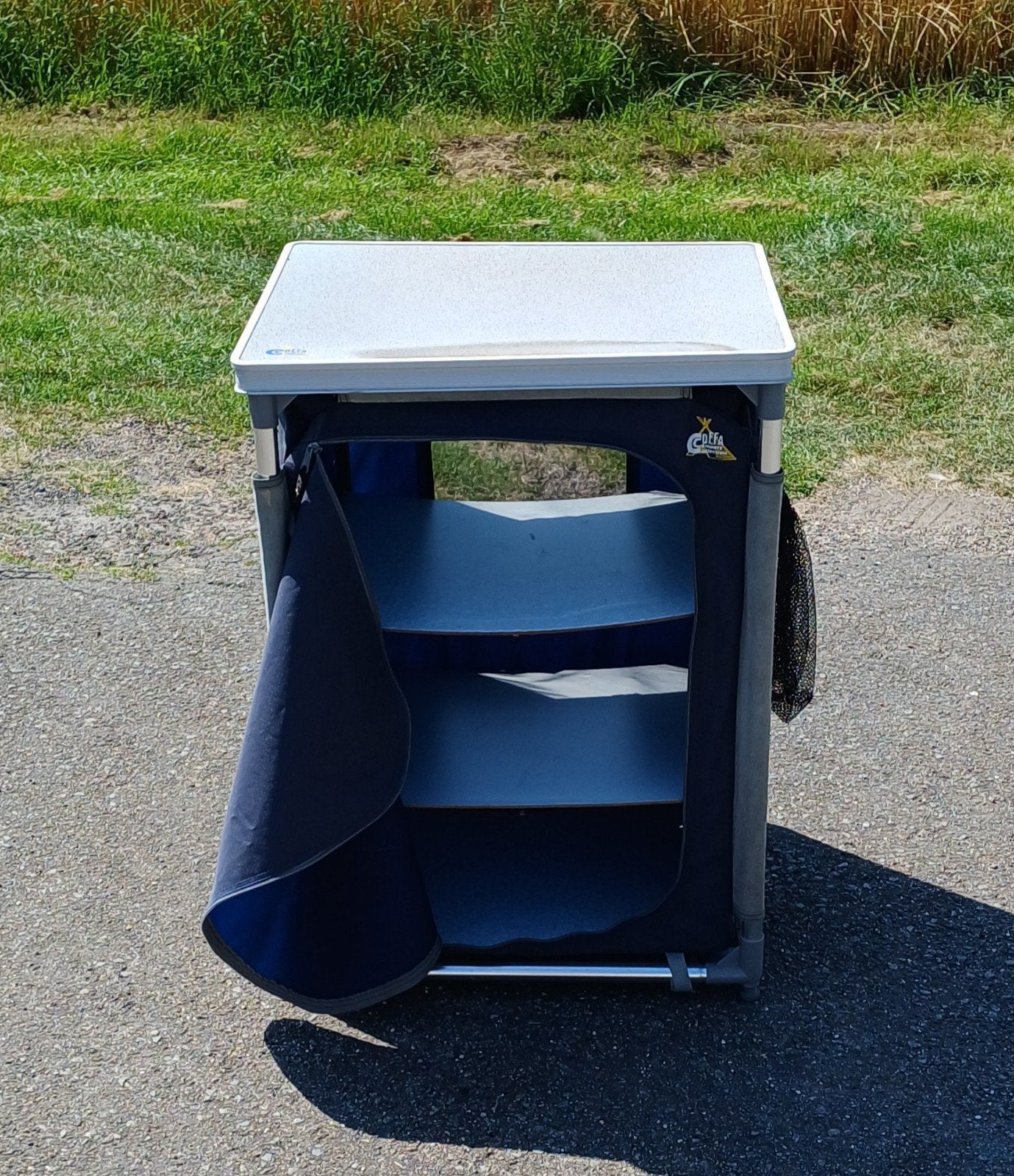 Campingkast  opvouwbaar blauw, Caravans en Kamperen, Kampeeraccessoires, Ophalen, Gebruikt