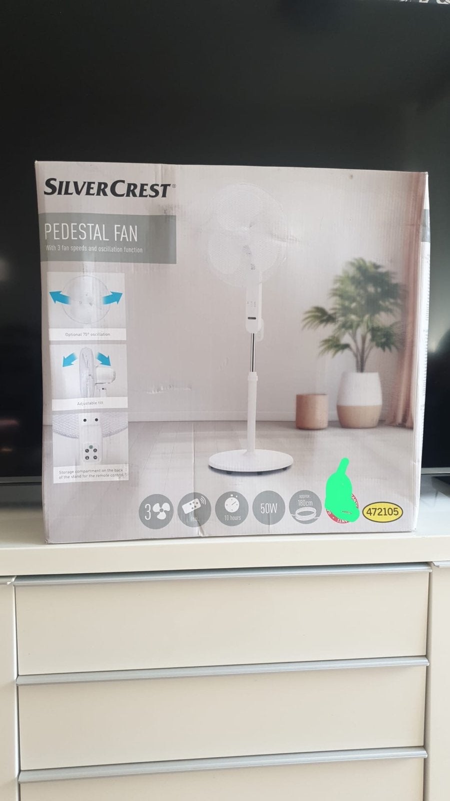 SilverCrest Ventilator - Pedestal Fan & Tower Fan, Witgoed en Apparatuur, Ventilatoren, Ophalen of Verzenden, Nieuw, Statiefventilator