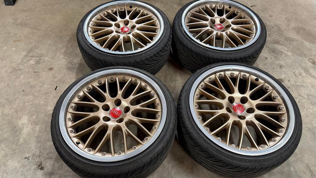 BBS Speedline 5x112 Audi 19 inch goud, Gebruikt, Banden en Velgen, Personenwagen, Ophalen
