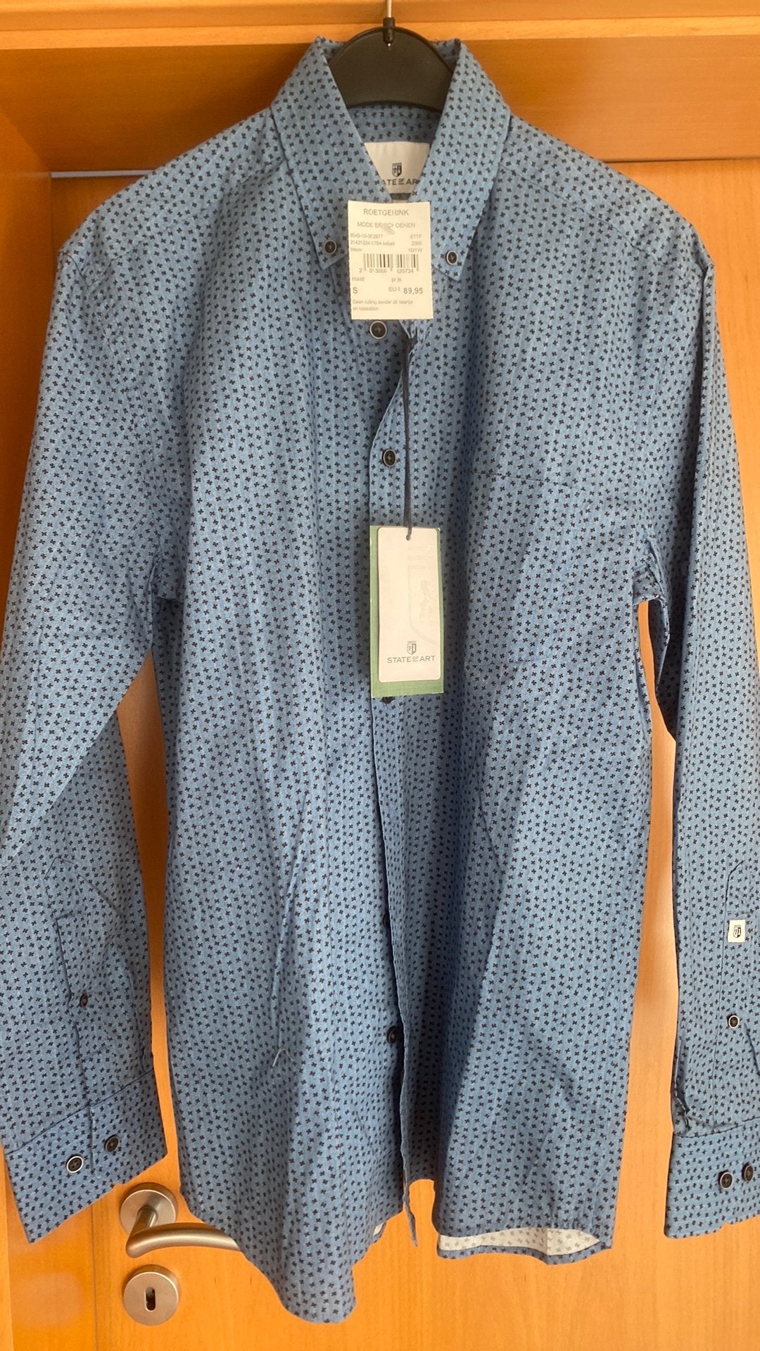 Heren overhemd, Verzenden, Nieuw, Blauw, Halswijdte 38 (S) of kleiner