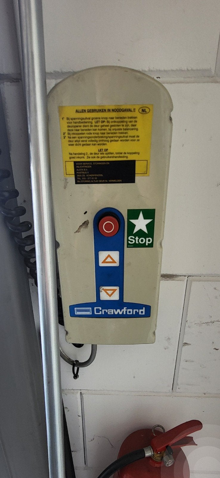 5 Crawford Overheaddeuren goed onderhouden  3000H x 3000Br, Ophalen, Gebruikt, 120 cm of meer, Garagedeur