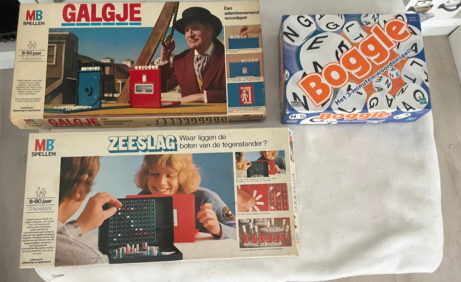 Diverse gezelschapsspellen: Boggle, Galgje, Zeeslag, Ophalen of Verzenden