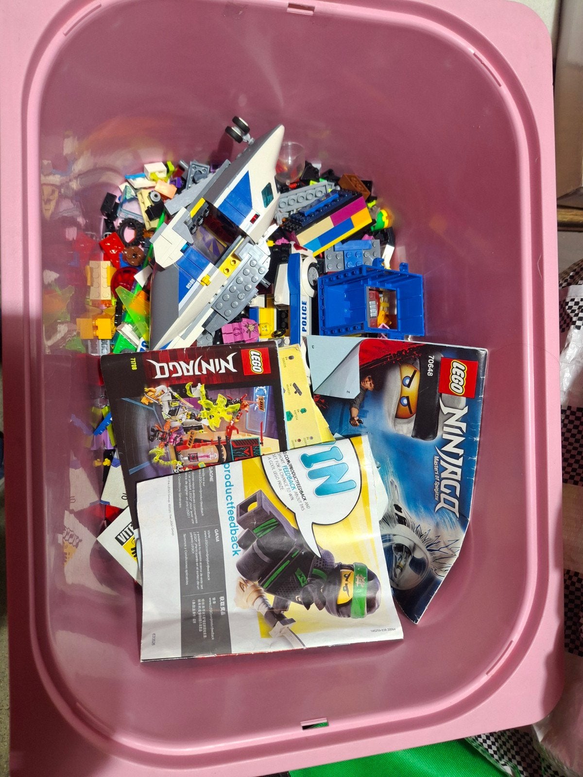 Bakje Lego, Ophalen