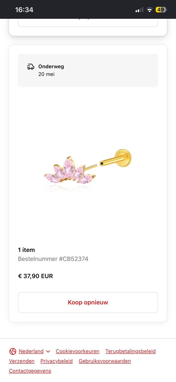 Nieuwe piercing helix, Tickets en Kaartjes, Kortingen en Cadeaubonnen, Eén persoon, Cadeaubon