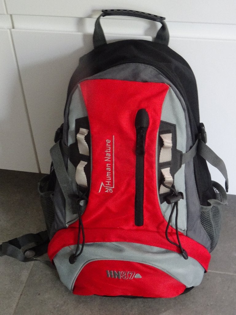 ANWB rugtas Human Nature 25 HN97 rugzak met regenhoes, 25 tot 40 cm, Zo goed als nieuw, Overige merken, 45 tot 60 cm