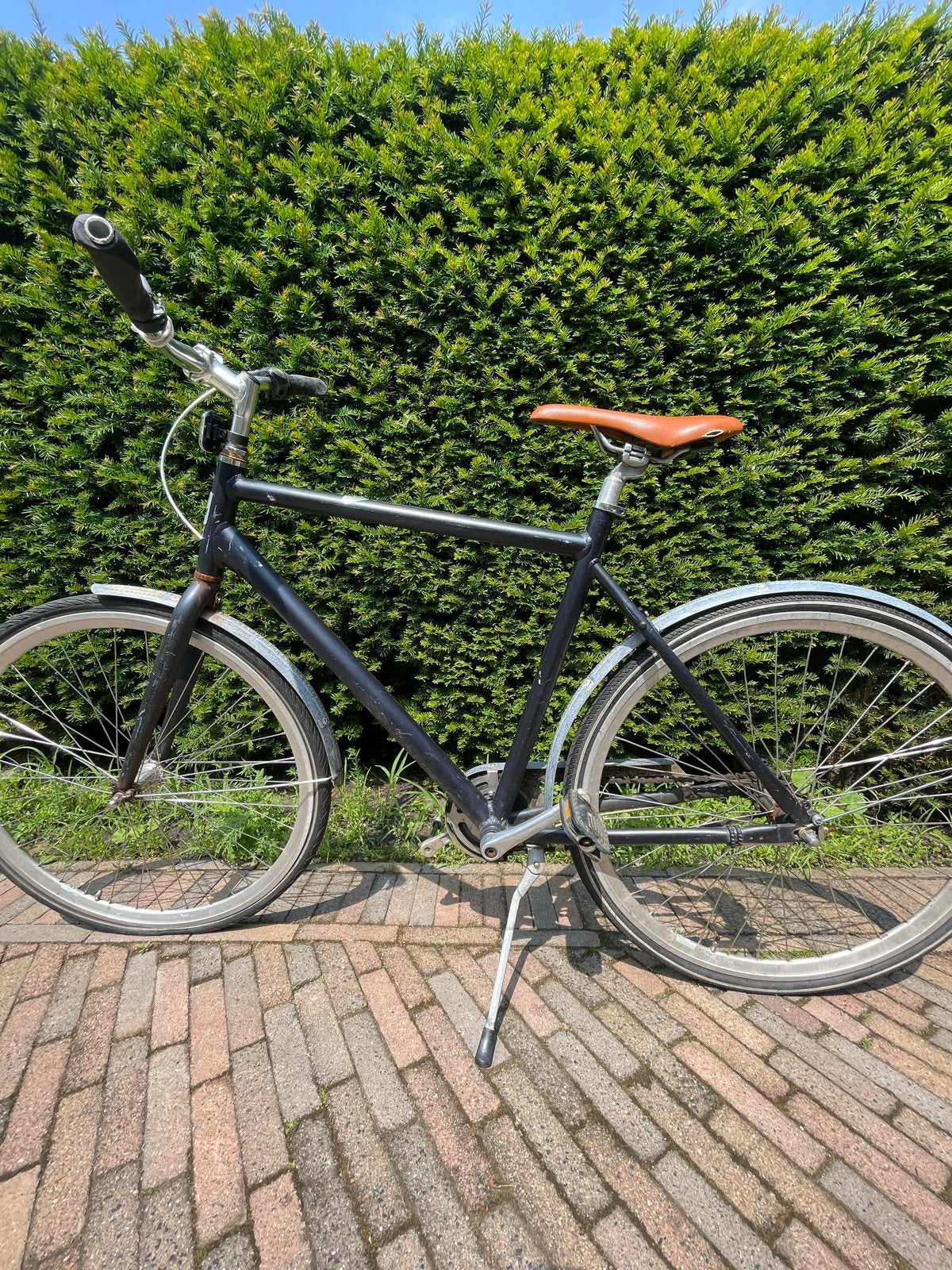 Cortina Azero fiets donkerblauw onderhoud nodig., Gebruikt, Velgrem, Versnellingen, 53 tot 57 cm