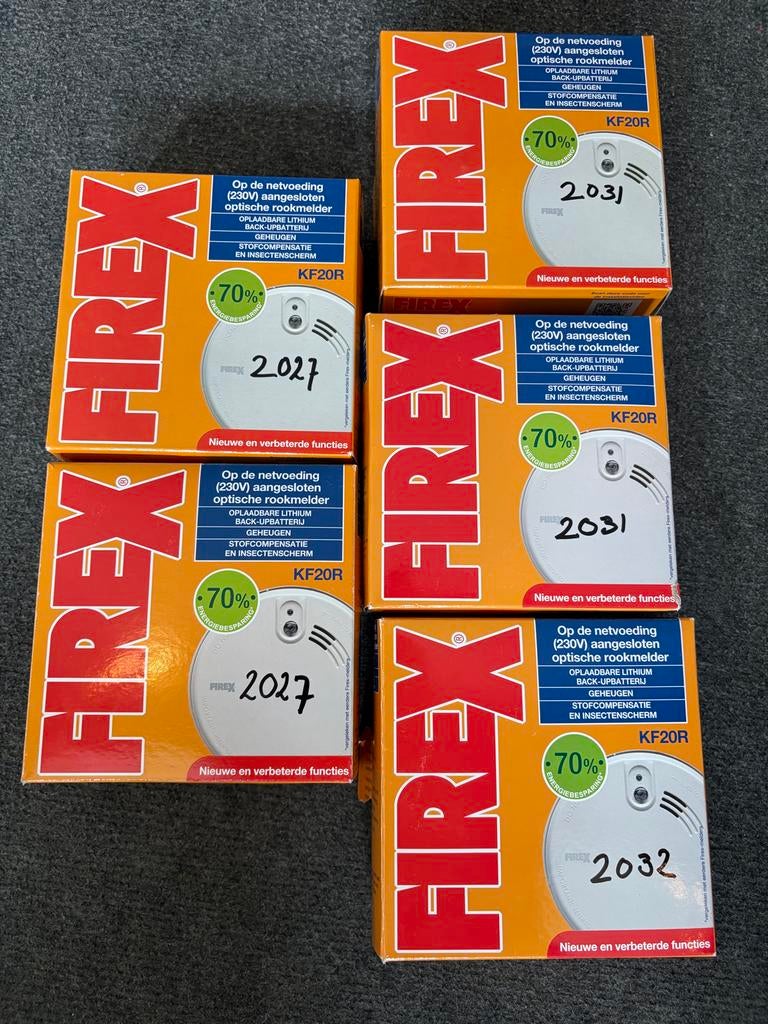 Firex KF20R Rookmelders - 2 stuks geldig tot 2027, Ophalen of Verzenden, Zo goed als nieuw
