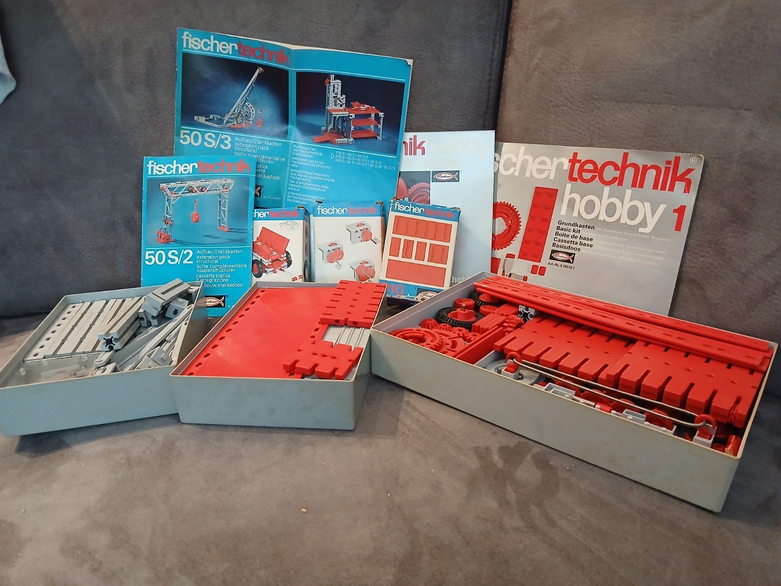 Fischertechnik Hobby 1 en uitbreidingen - Vintage Bouwset, Verzenden, Gebruikt, Overige merken