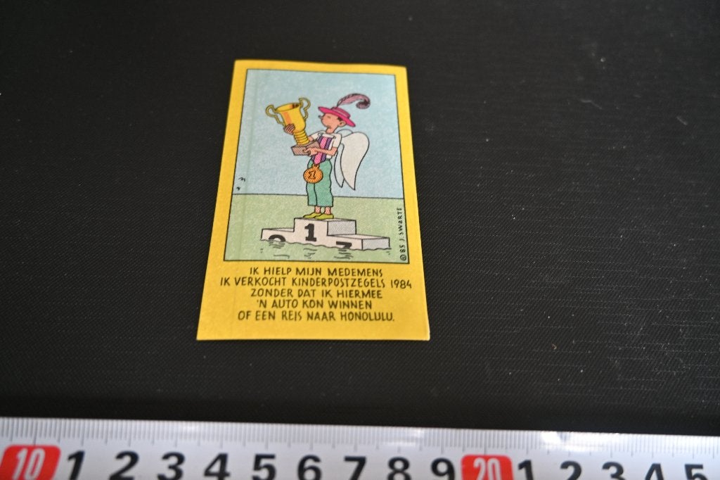 sticker PTT Post ik verkocht Konderpostzegels 1984, Ophalen of Verzenden, Zo goed als nieuw