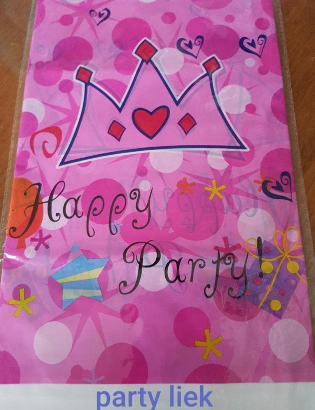 prinses vlaggenlijn/tafelkleed/cijfer 3 en prins folieballon, Ophalen of Verzenden, Nieuw, Versiering, Verjaardag