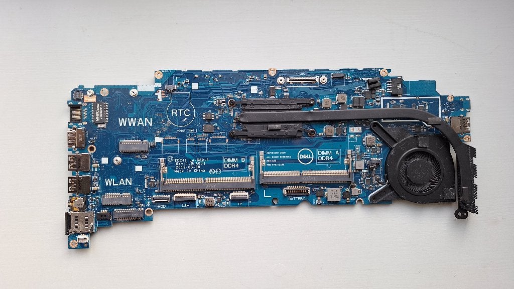 Dell Latitude 5400 Moederbord & Heatsink | Intel i5 8e, Computers en Software, Moederborden, Gebruikt, BGA 1440, DDR4, Ophalen of Verzenden