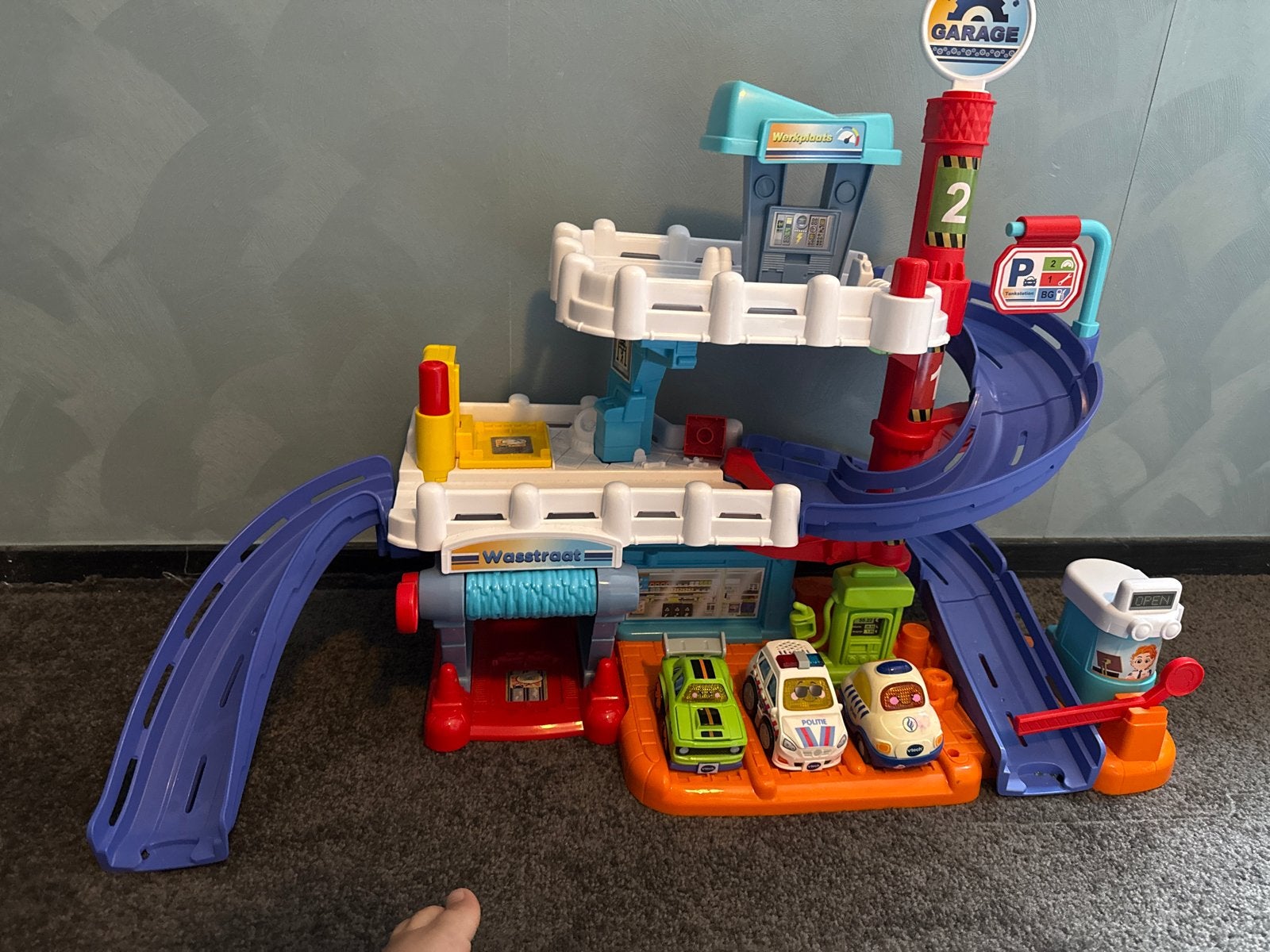 Vtech Toet Toet Auto Garage met 3 auto's, Ophalen of Verzenden, Zo goed als nieuw
