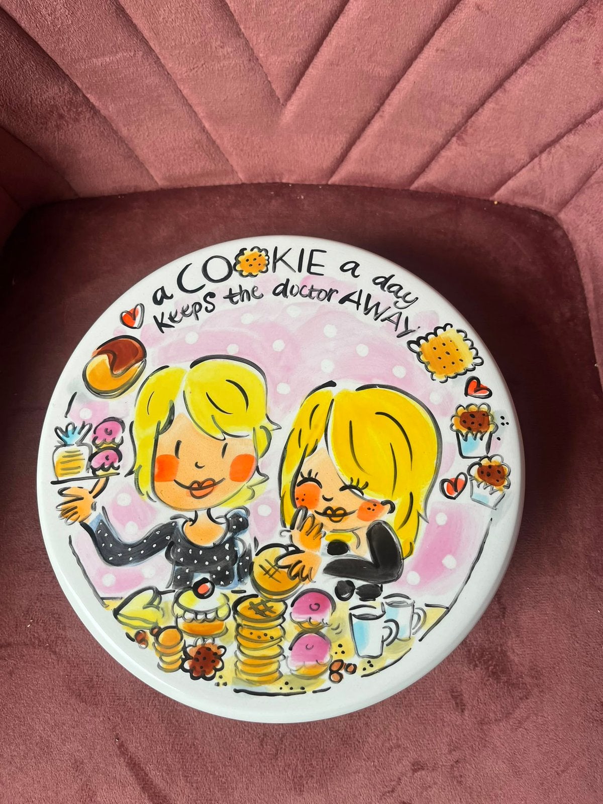 Blond Amsterdam LE handwerk taartplateau cookie a day, Ophalen of Verzenden, Aardewerk