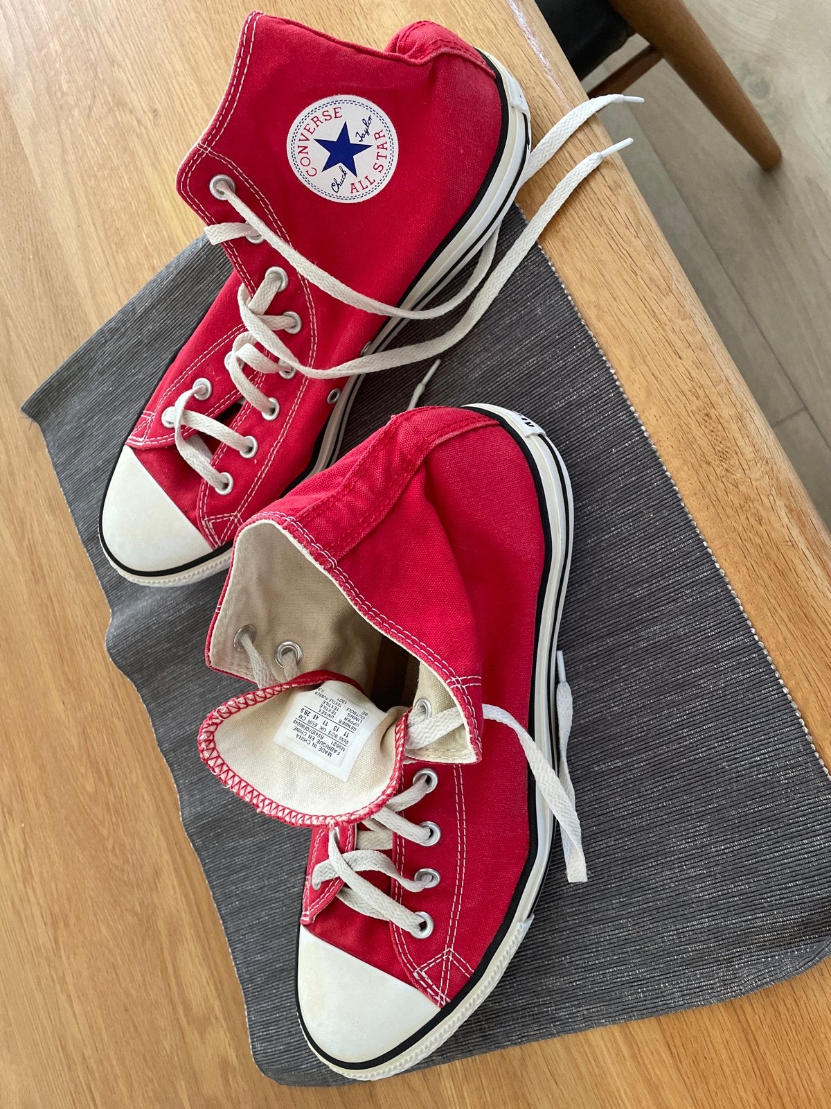 Rode Converse All Star High-Top Sneakers Maat 45, Ophalen, Gedragen, Overige kleuren, Sneakers of Gympen