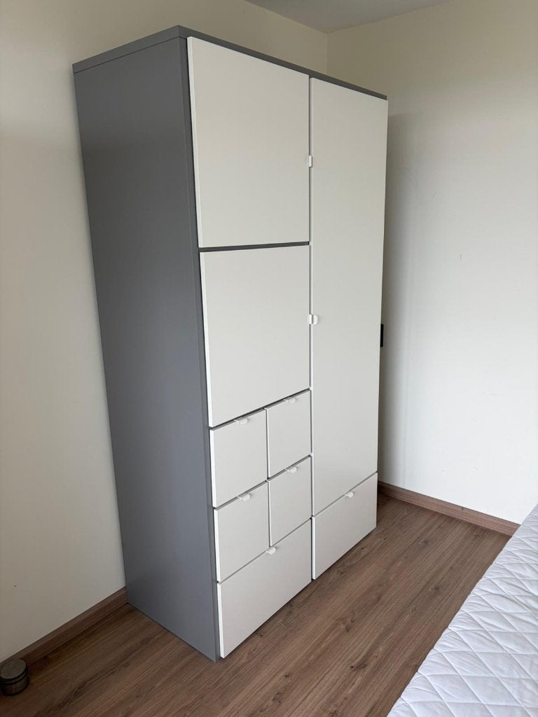 Moderne kledingkast - Visthus - 122x59x216, Huis en Inrichting, Kasten | Kledingkasten, Met deur(en), Overige materialen, 100 tot 150 cm