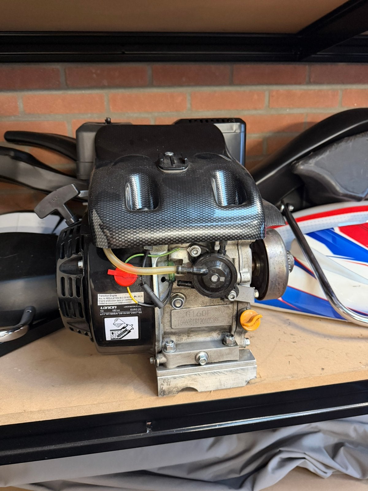 Loncin 160cc kart motor met noram koppeling, Sport en Fitness, Karting, Ophalen of Verzenden, Zo goed als nieuw, Kart