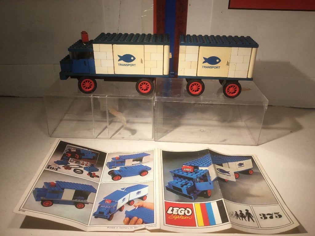 LEGO 375-3 Refrigerator Truck and Trailer, Gebruikt, Ophalen of Verzenden, Compleet, Complete set