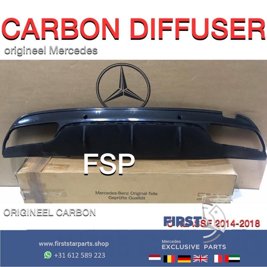 W205 C63 AMG CARBON DIFFUSER origineel Mercedes C Klasse 63, Auto-onderdelen, Overige Auto-onderdelen, Mercedes-Benz, Gebruikt