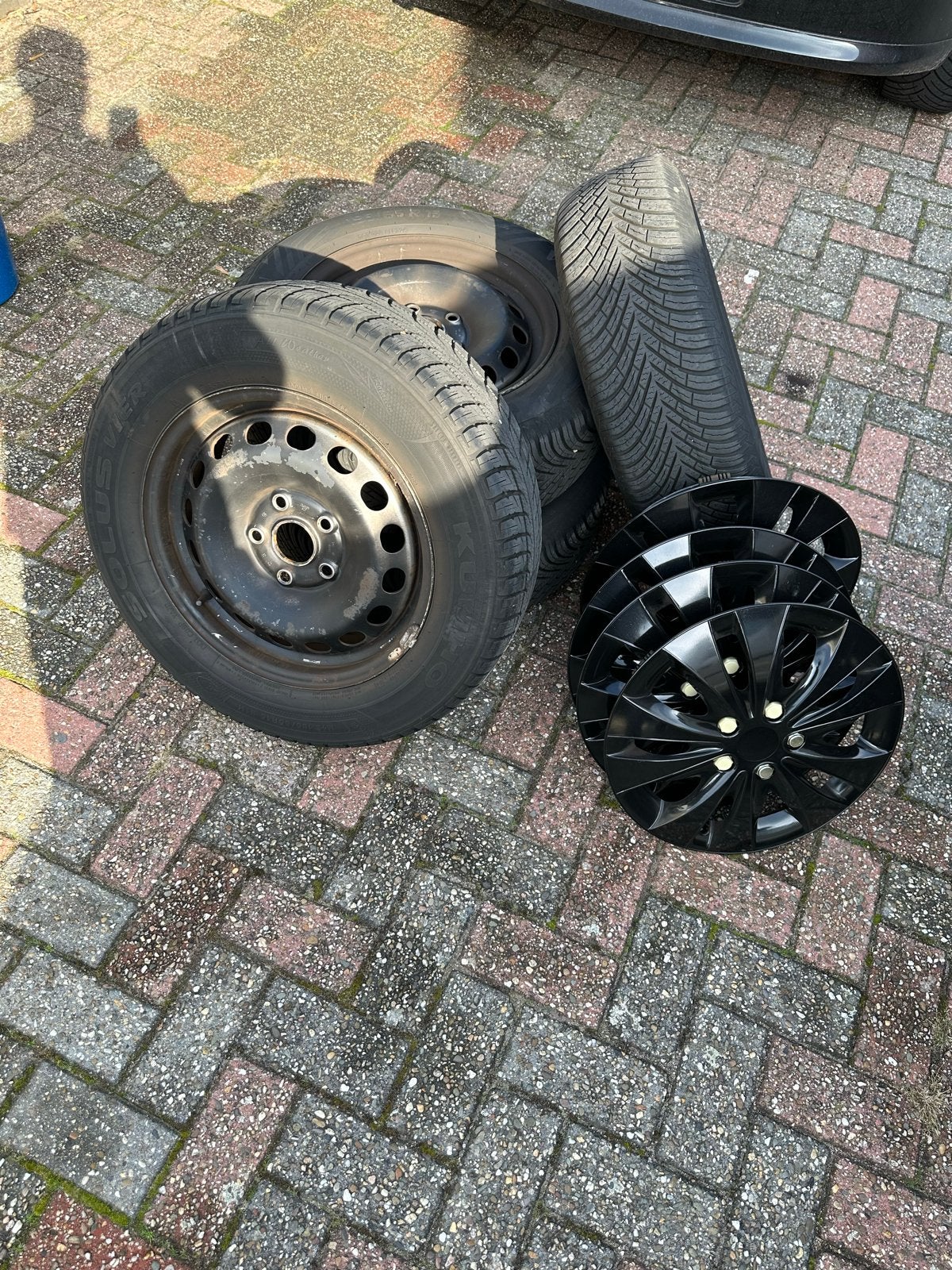 4 z.g.a.n. winterbanden op stalen velgen VW Caddy, Ophalen, Overige, Banden en Velgen, Overige maten
