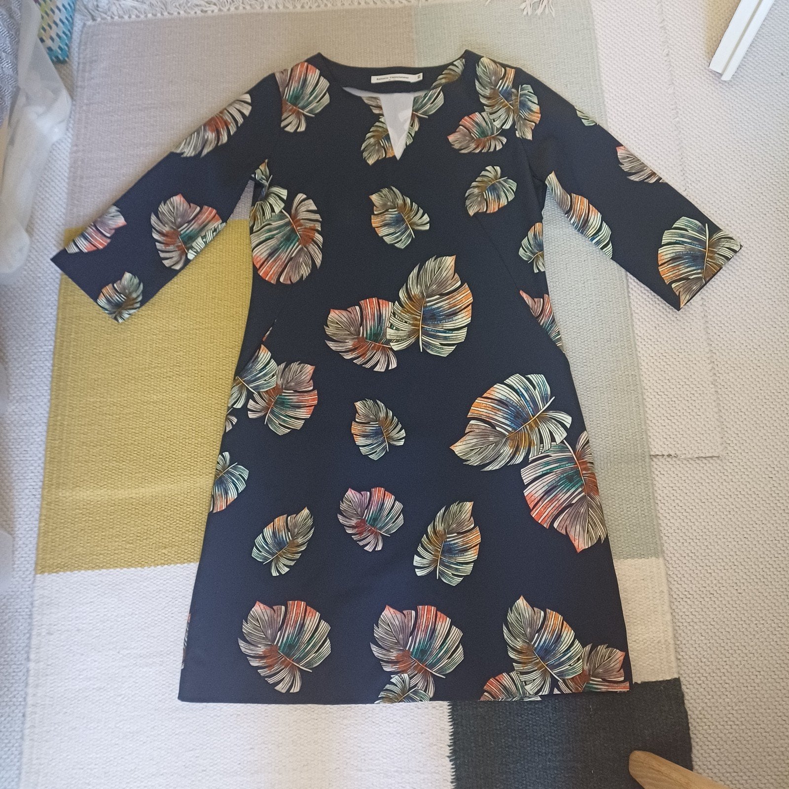 Jurk Nathalie Vleeschouwer maat XS - donkerblauw met print, Nathalie Vleeschouwer, Blauw, Ophalen of Verzenden, Zo goed als nieuw